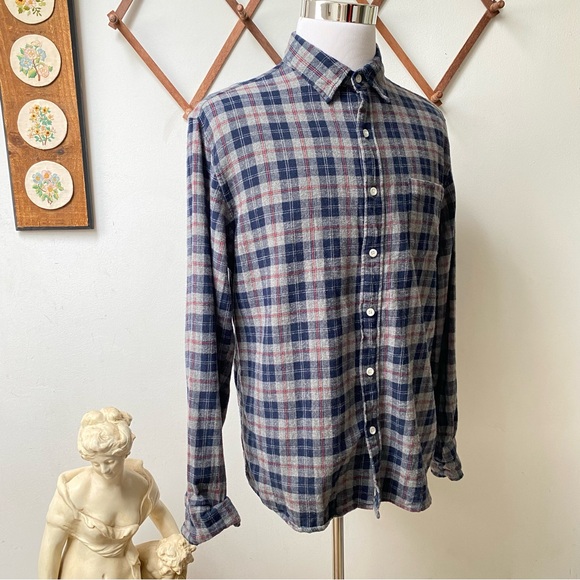 J Crew Flannel Plaid Slim Fit Button Up Shirt - Picture 6 of 14